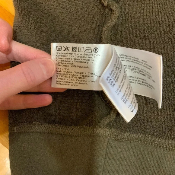 SANDWICH Olive Lace Sweatshirt Shift Dress Size M - Picture 13 of 15